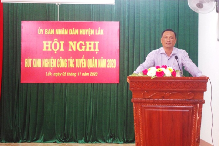 Ủy ban nhân dân huyện Lắk tổng kết công tác tuyển quân năm 2020