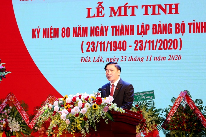 Mít tinh trọng thể kỷ niệm 80 năm Ngày thành lập Đảng bộ tỉnh Đắk Lắk