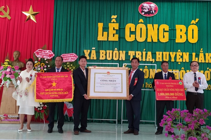Lễ công bố xã Buôn Tría, huyện Lắk đạt chuẩn nông thôn mới