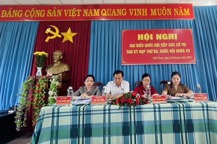 Đoàn Đại biểu Quốc hội tỉnh tiếp xúc cử tri sau Kỳ họp thứ 3, Quốc hội khóa XV tại huyện Lắk