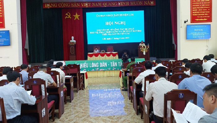 Hội nghị chuyên đề về công tác quản lý, bảo vệ,  phát triển rừng và công tác quản lý đất đai trên địa bàn huyện Lắk