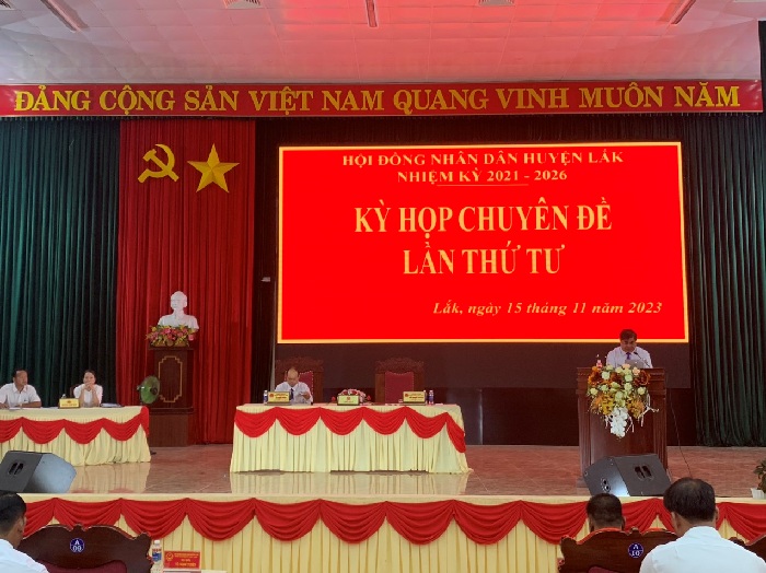 Hội đồng nhân dân huyện Lắk tổ chức Kỳ họp  chuyên đề lần thứ Tư, nhiệm kỳ 2021 - 2026