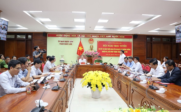 Hội nghị trực tuyến Sơ kết 2 năm triển khai Đề án 06 trên địa bàn tỉnh Đắk Lắk