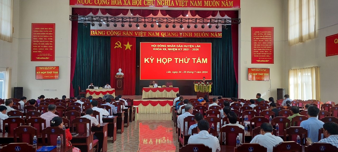 Hội đồng nhân dân huyện Lắk Khóa XII nhiệm kỳ 2021-2026 tổ chức Kỳ họp thường kỳ lần thứ Tám